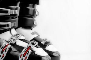 ski boots close-up photo