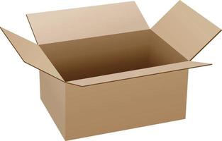 Cardboard box on white background vector