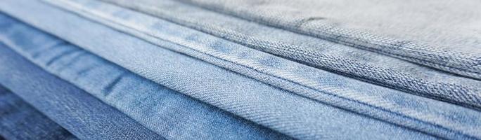 Denim fabric light to dark gradient different shades abstract background banner photo