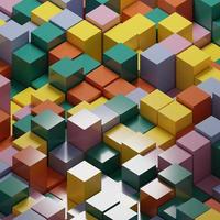 3D rendering Abstract geometry dynamic object with dark background. photo
