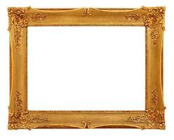 gold frame with clipping path photo