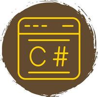 C Sharp Vector Icon Design