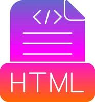 diseño de icono de vector de archivo html