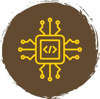 Code Processor Vector Icon Design