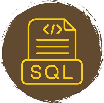 diseño de icono de vector de archivo sql