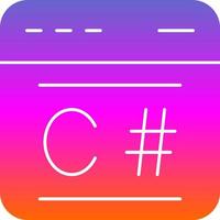 C Sharp Vector Icon Design