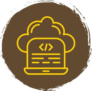 Cloud Coding Vector Icon Design