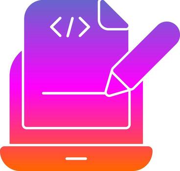 diseño de icono de vector de notas de programación