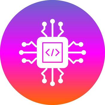 Code Processor Vector Icon Design