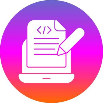 diseño de icono de vector de notas de programación