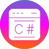C Sharp Vector Icon Design