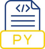 diseño de icono de vector de archivo python