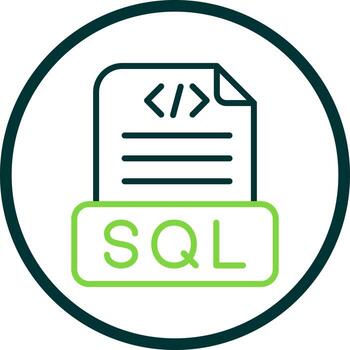 diseño de icono de vector de archivo sql
