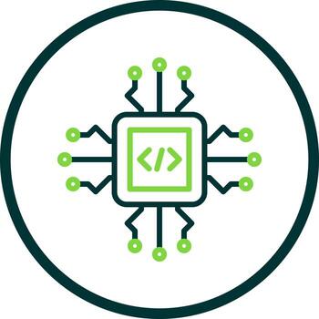 Code Processor Vector Icon Design