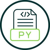 Python File Vector Icon Design