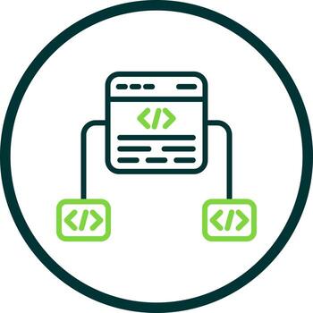 diseño de icono de vector de marco de código