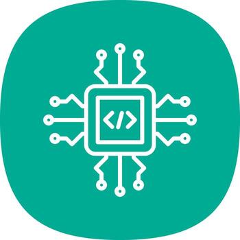 Code Processor Vector Icon Design