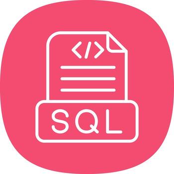 diseño de icono de vector de archivo sql