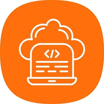 Cloud Coding Vector Icon Design