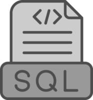 diseño de icono de vector de archivo sql