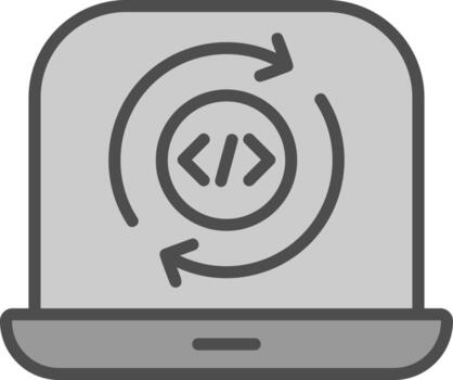 Programming Cycle Vector Icon Design