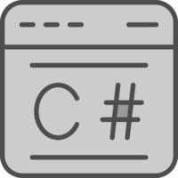 C Sharp Vector Icon Design