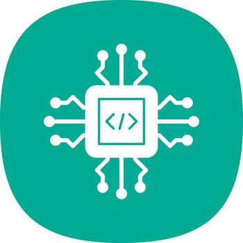 Code Processor Vector Icon Design