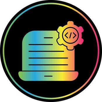 diseño de icono de vector de configuración de código