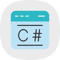 C Sharp Vector Icon Design