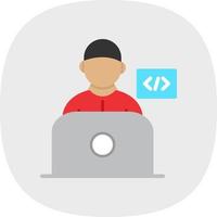 diseño de icono de vector de programador