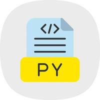 Python File Vector Icon Design