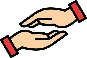 Helping Hand Vector Icon Design