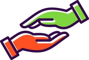 Helping Hand Vector Icon Design