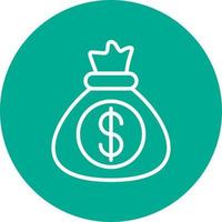 Money Bag Vector Icon Design