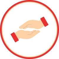 Helping Hand Vector Icon Design