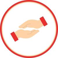 Helping Hand Vector Icon Design