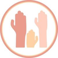 Hands Up Vector Icon Design