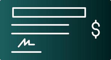Cheque Vector Icon Design