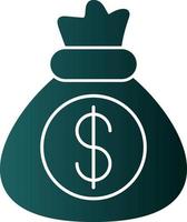 Money Bag Vector Icon Design