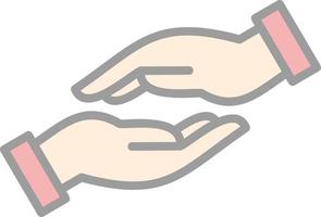 Helping Hand Vector Icon Design