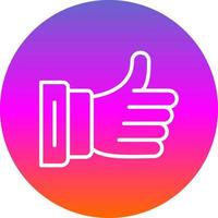 Thumbs Up Vector Icon Design