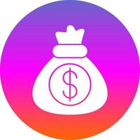 Money Bag Vector Icon Design