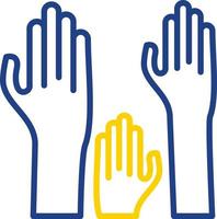 Hands Up Vector Icon Design