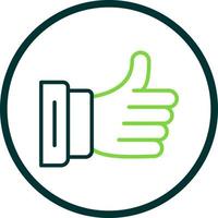 Thumbs Up Vector Icon Design