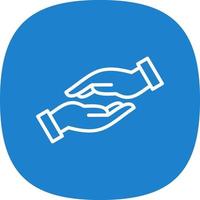 Helping Hand Vector Icon Design