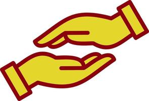 Helping Hand Vector Icon Design