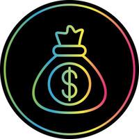 Money Bag Vector Icon Design