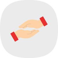 Helping Hand Vector Icon Design