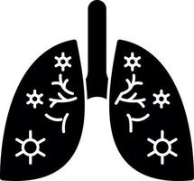 diseño de icono de vector de infección de pulmones