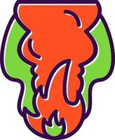 Fire Pollution Vector Icon Design